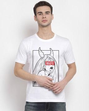 regular fit graphic print crew-neck t-shirt