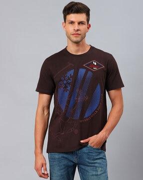 regular fit graphic print crew-neck t-shirt