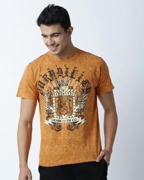 regular fit graphic print crew-neck t-shirt