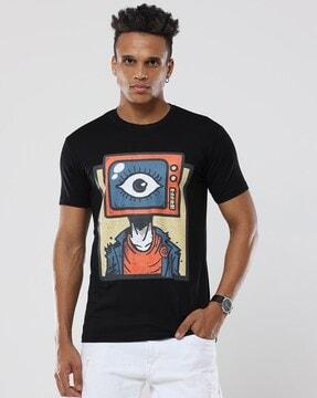 regular fit graphic print crew-neck t-shirt