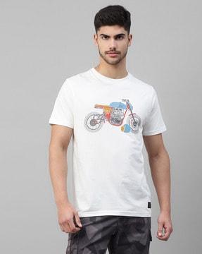 regular fit graphic print crew-neck t-shirt