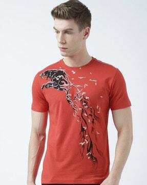 regular fit graphic print crew-neck t-shirt