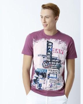 regular fit graphic print crew-neck t-shirt