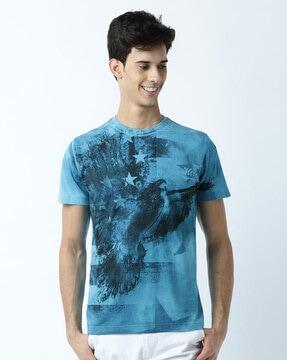 regular fit graphic print crew-neck t-shirt