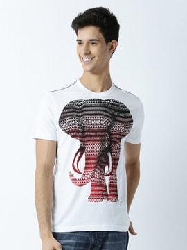 regular fit graphic print crew-neck t-shirt