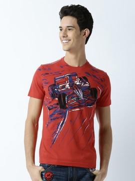 regular fit graphic print crew-neck t-shirt