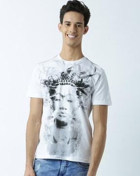 regular fit graphic print crew-neck t-shirt