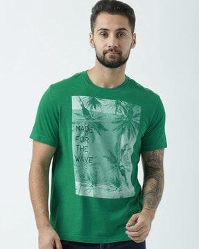 regular fit graphic print crew-neck t-shirt