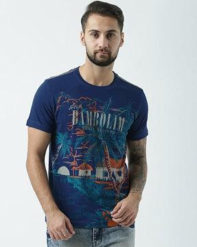 regular fit graphic print crew-neck t-shirt