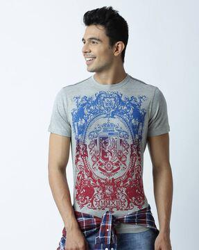 regular fit graphic print crew-neck t-shirt