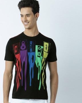 regular fit graphic print crew-neck t-shirt