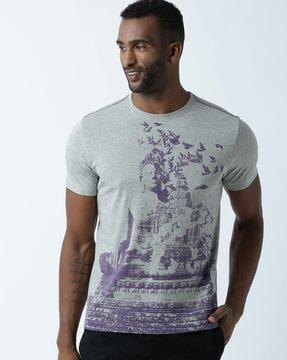 regular fit graphic print crew-neck t-shirt