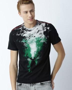 regular fit graphic print crew-neck t-shirt