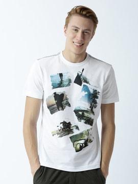 regular fit graphic print crew-neck t-shirt