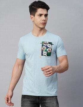 regular fit graphic print round-neck t-shirt