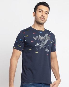 regular fit graphic print round-neck t-shirt