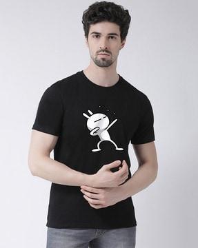 regular fit graphic print short sleeves t-shirt