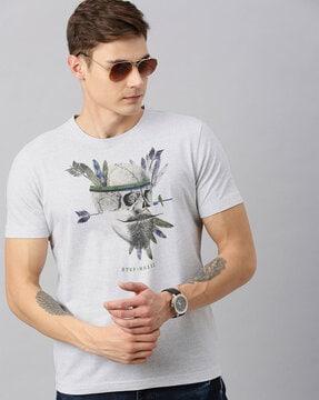 regular fit graphic print short sleeves t-shirt