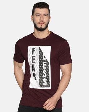 regular fit graphic print t-shirt with short sleeves