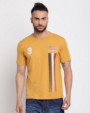 regular fit graphic print t-shirt with short sleeves