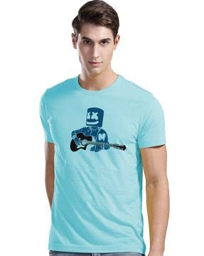 regular fit graphic round neck t-shirt