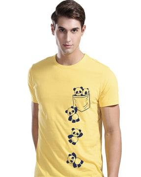 regular fit graphic round neck t-shirt