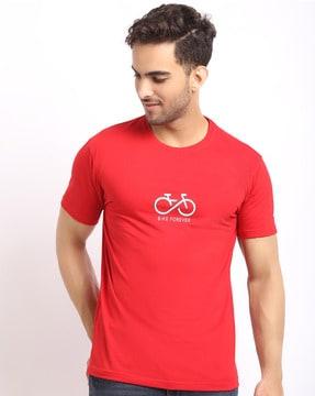 regular fit graphic round neck t-shirt