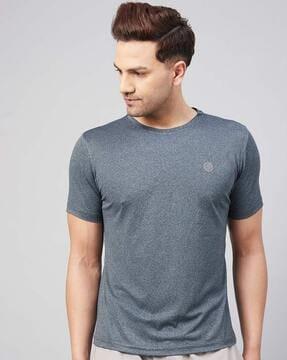 regular fit heathered crew-neck t-shirt