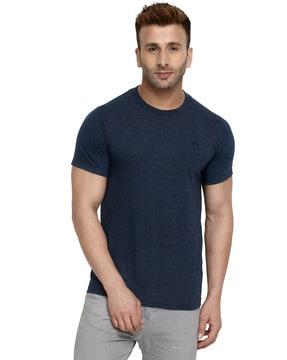 regular fit heathered crew-neck t-shirt