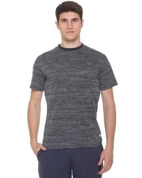 regular fit heathered crew-neck t-shirt