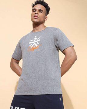 regular fit heathered crew-neck t-shirt