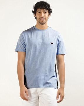 regular fit heathered crew-neck t-shirt