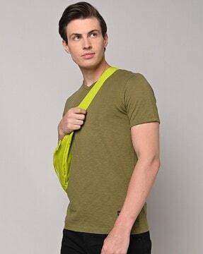 regular fit heathered v-neck t-shirt