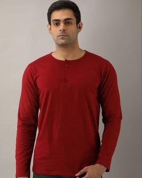 regular fit henley t-shirt