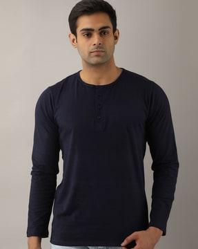 regular fit henley t-shirt