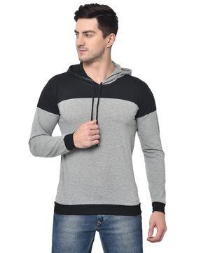 regular fit hooded full sleeve t-shirt