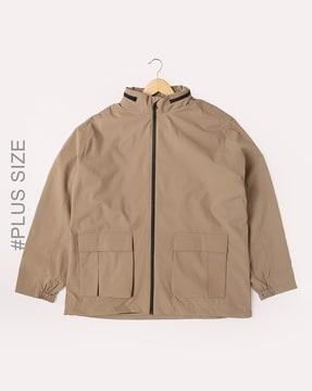 regular fit jacket with flap pockets