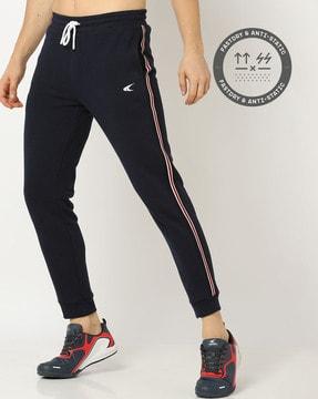 regular fit joggers with contrast taping