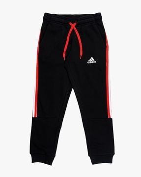 regular fit joggers with drawstring waist