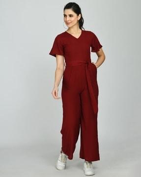 regular fit jumpsuit with insert pockets