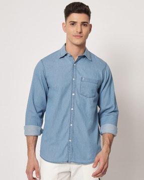 regular fit knitted shirt