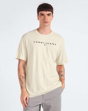 regular fit linear logo t-shirt