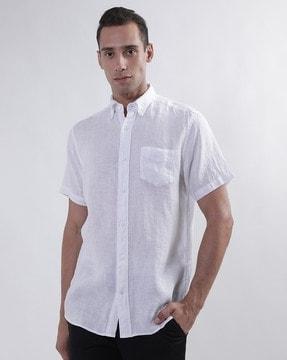 regular fit linen shirt