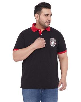 regular fit logo branding polo t-shirt