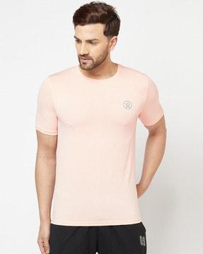 regular fit logo print crew-neck t-shirt