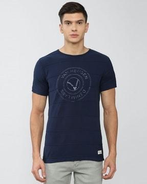 regular fit logo print crew-neck t-shirt