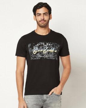 regular fit logo print crew-neck t-shirt