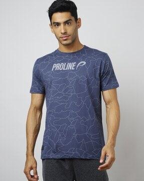 regular fit logo print crew-neck t-shirt