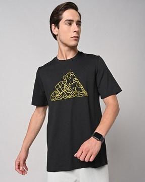 regular fit logo print crew-neck t-shirt