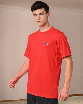 regular fit logo print crew-neck t-shirt